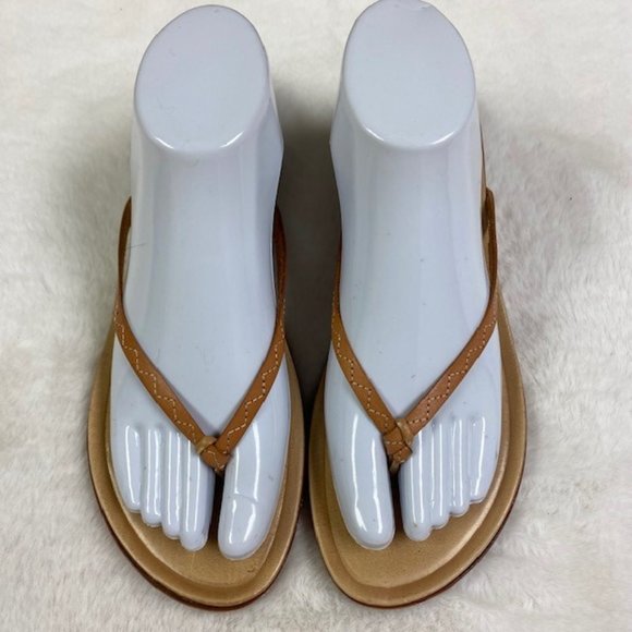 Nine West Leather Strappy Thong Sandals Flip Flops, size 9.5‎ - Picture 1 of 12